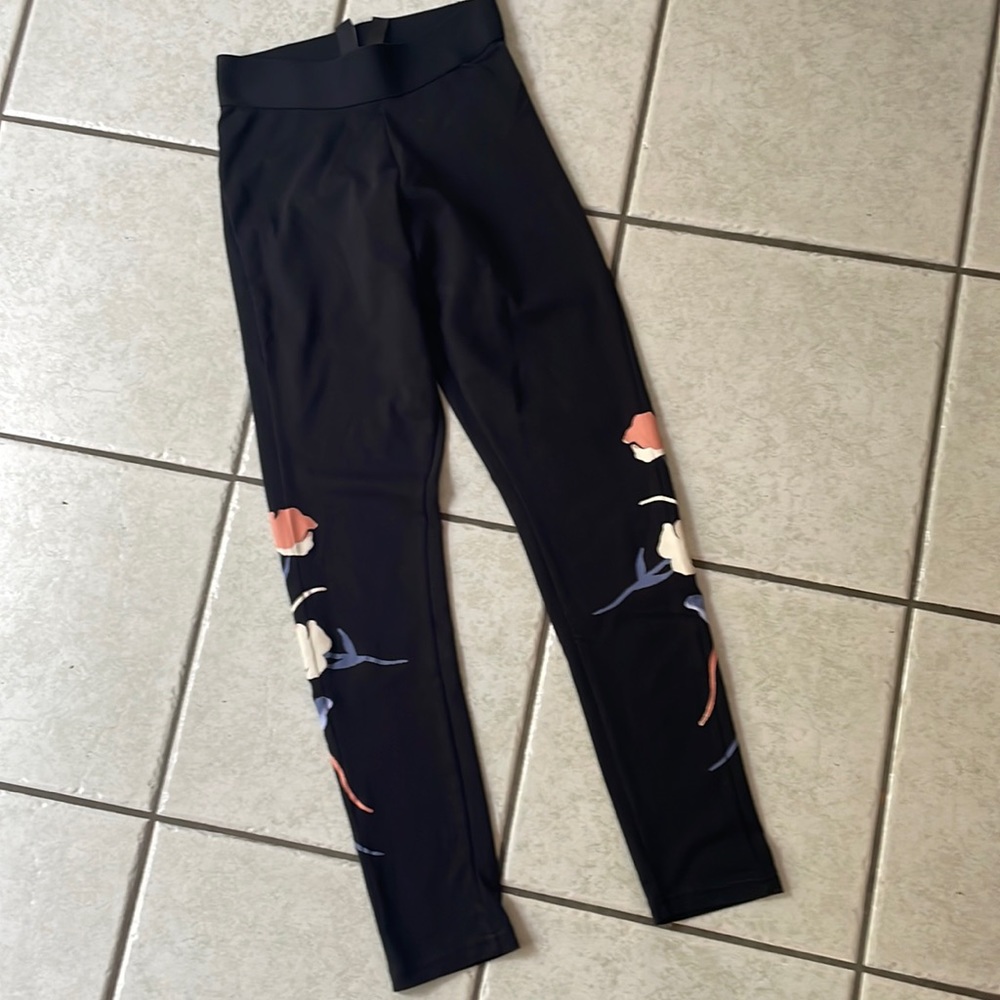 Adidas Floral Graphic Black Leggings